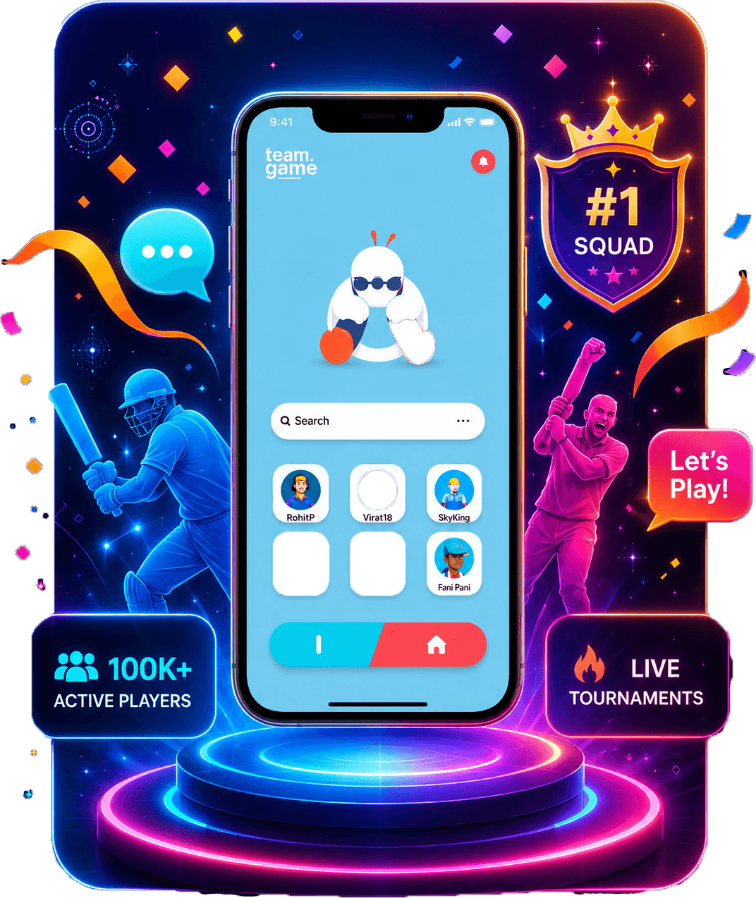 team.game app preview